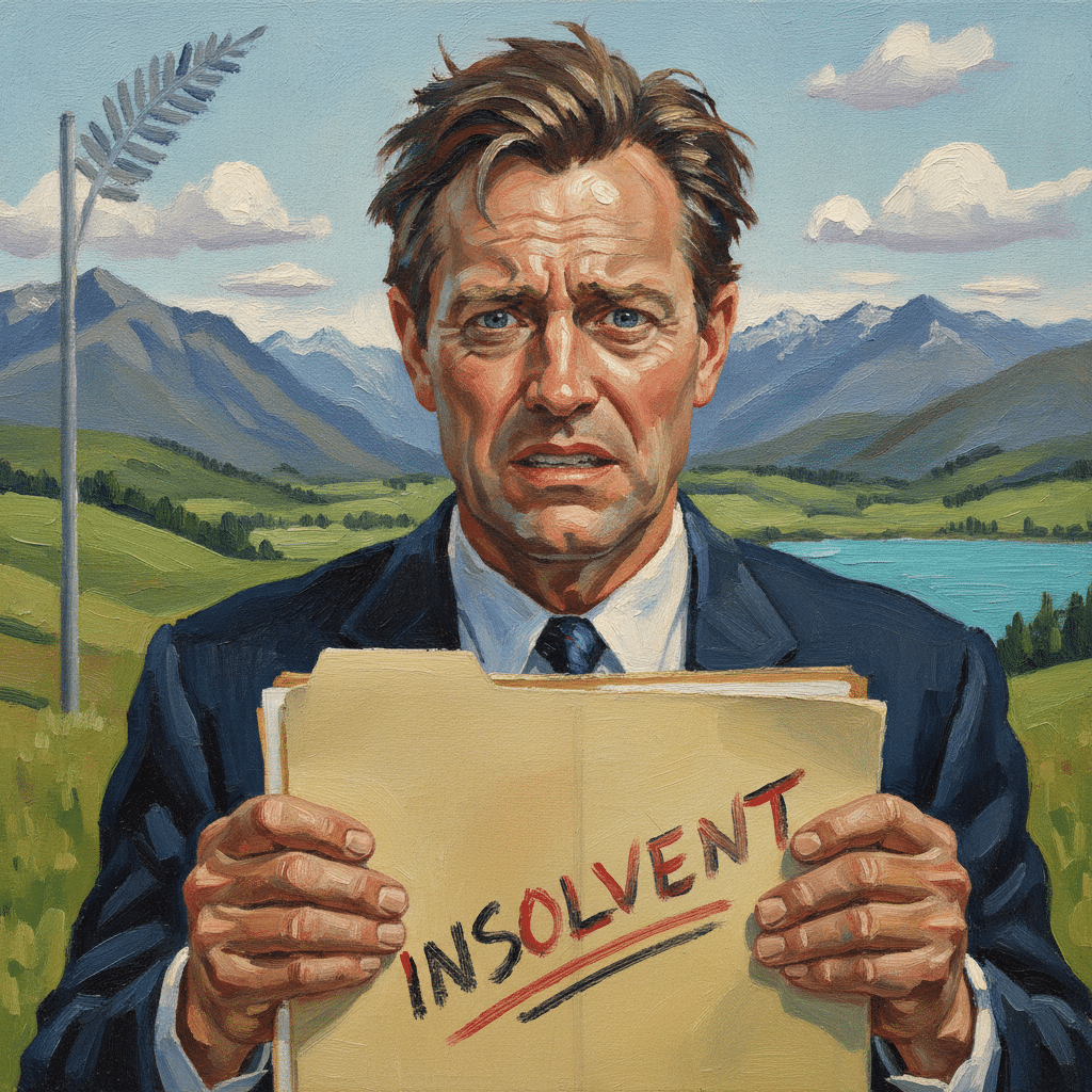 a NZ company owner is worried that his company is insolvent