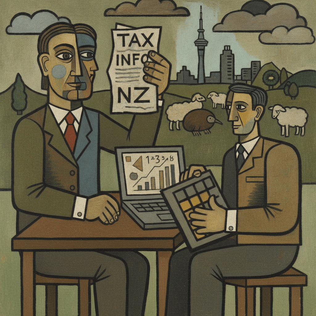 a property investor in New Zealand want to share their tax info with the accountant.