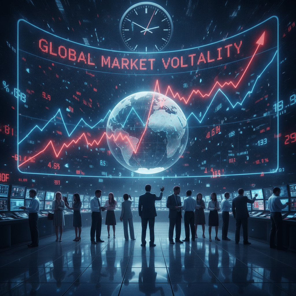 an image showing volatility of the sharemarket
