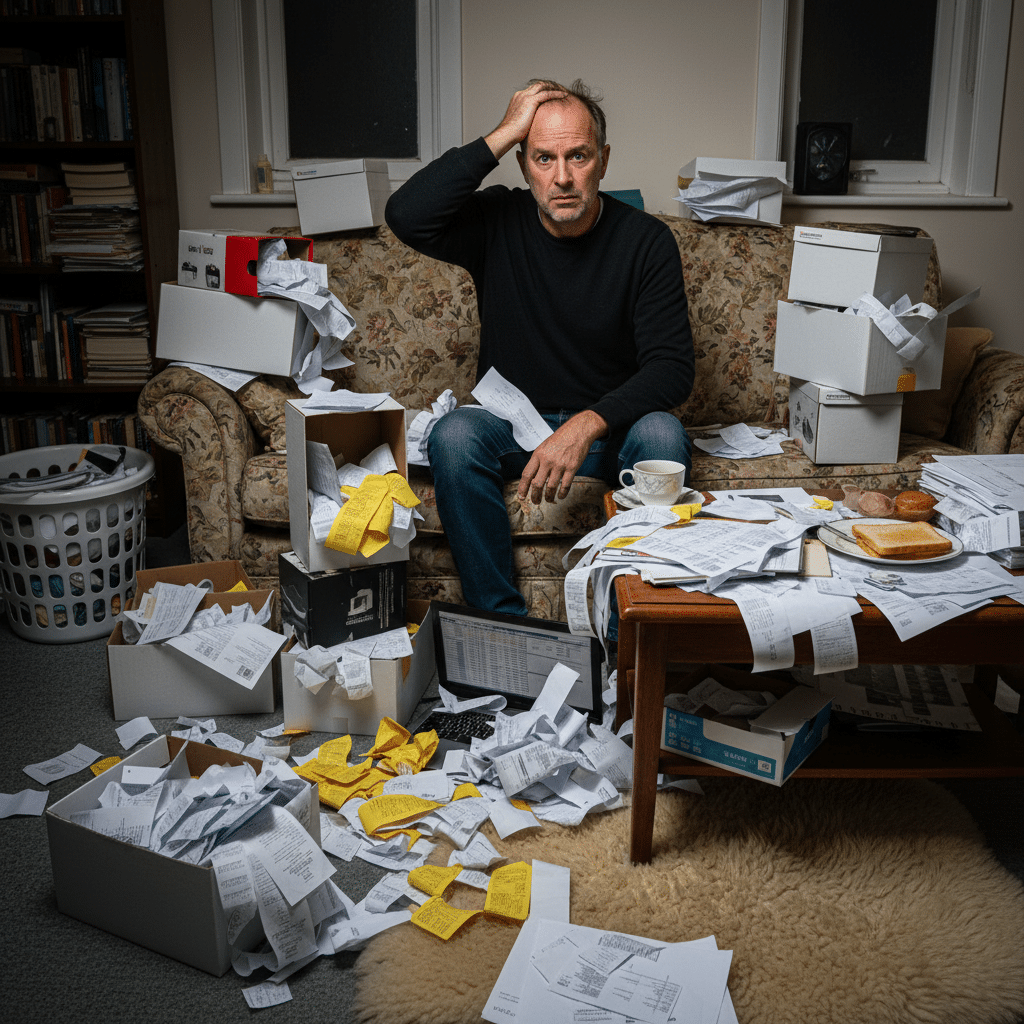 a NZ landlord with piles of receipts realises he needs to keep better records