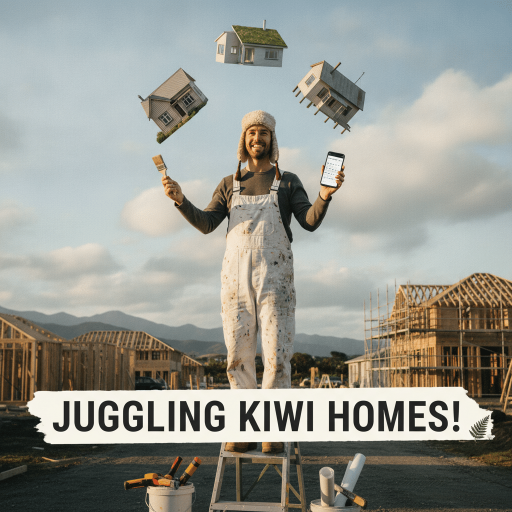 House flipping in New Zealand, showing a property investor renovating and selling homes for profit.