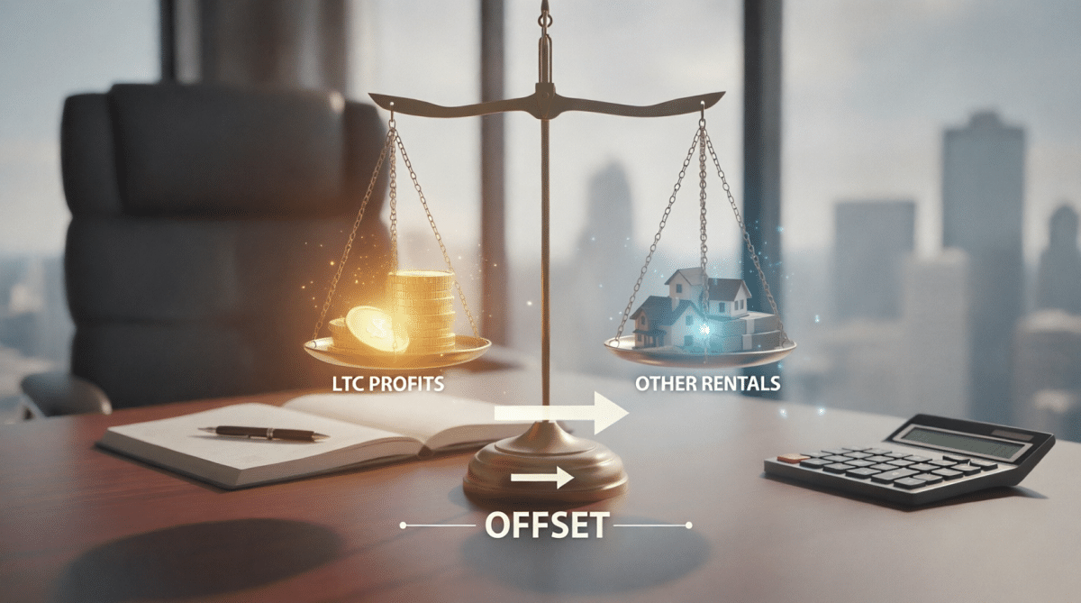 Offset ltc profits against other rental