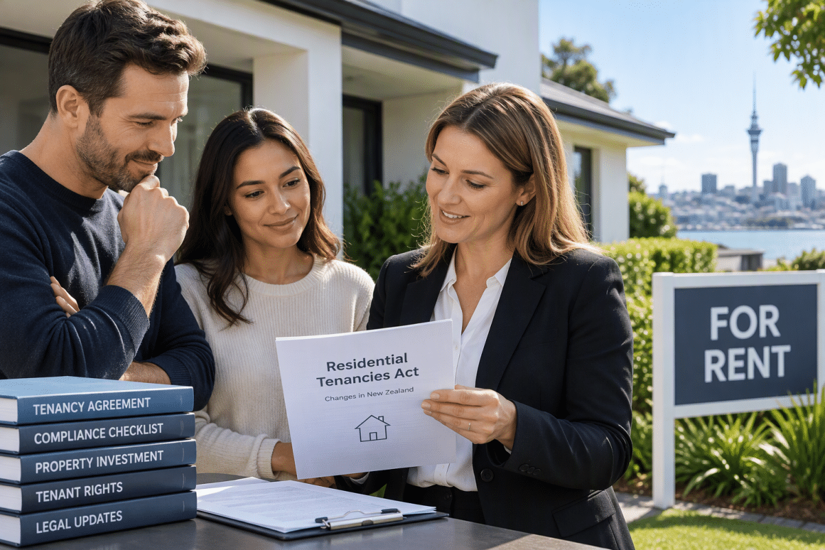 New Zealand rental property owners discussing Residential Tenancies Act changes, tenancy agreements and landlord compliance obligations.