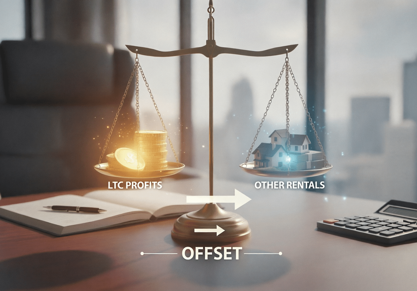 Offset ltc profits against other rental