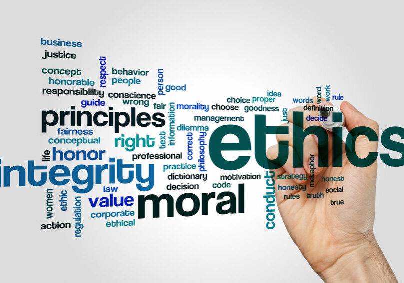 52430442 - ethics word cloud concept