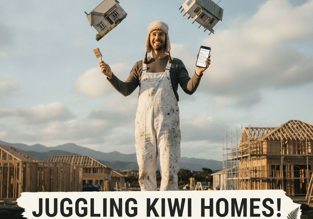 House flipping in New Zealand, showing a property investor renovating and selling homes for profit.