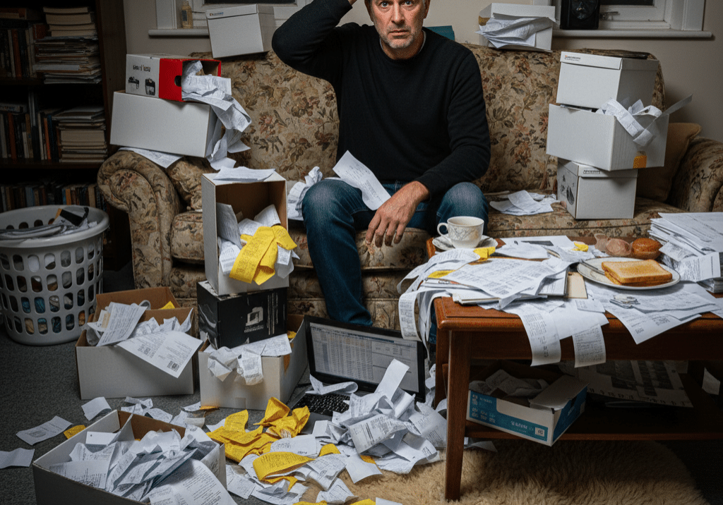 a NZ landlord with piles of receipts realises he needs to keep better records