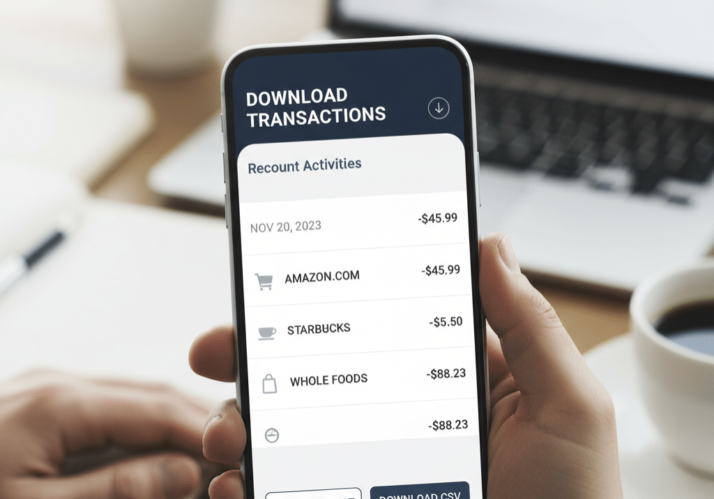 an image of online banking on a mobile device