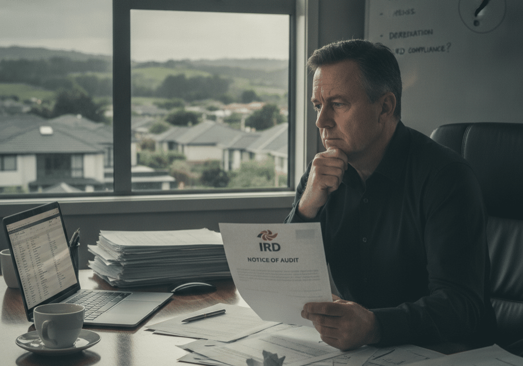 A New Zealand property investor pauses to consider what an IRD audit letter could mean for their portfolio.