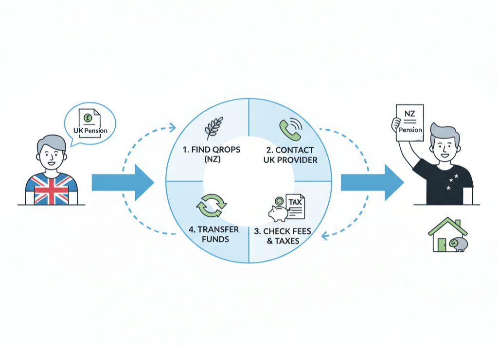The process of moving QROPS funds from UK to NZ