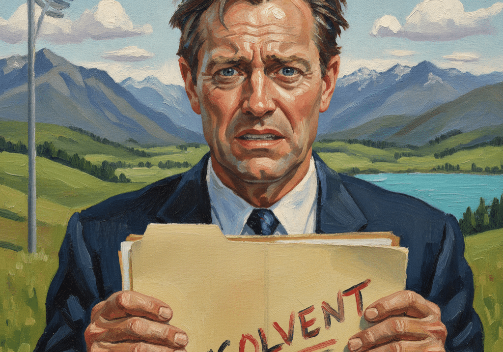 a NZ company owner is worried that his company is insolvent