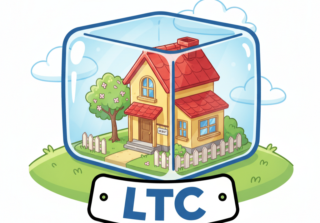 Illustration showing a property held in a New Zealand Look-Through Company (LTC), commonly used by property investors for tax transparency.