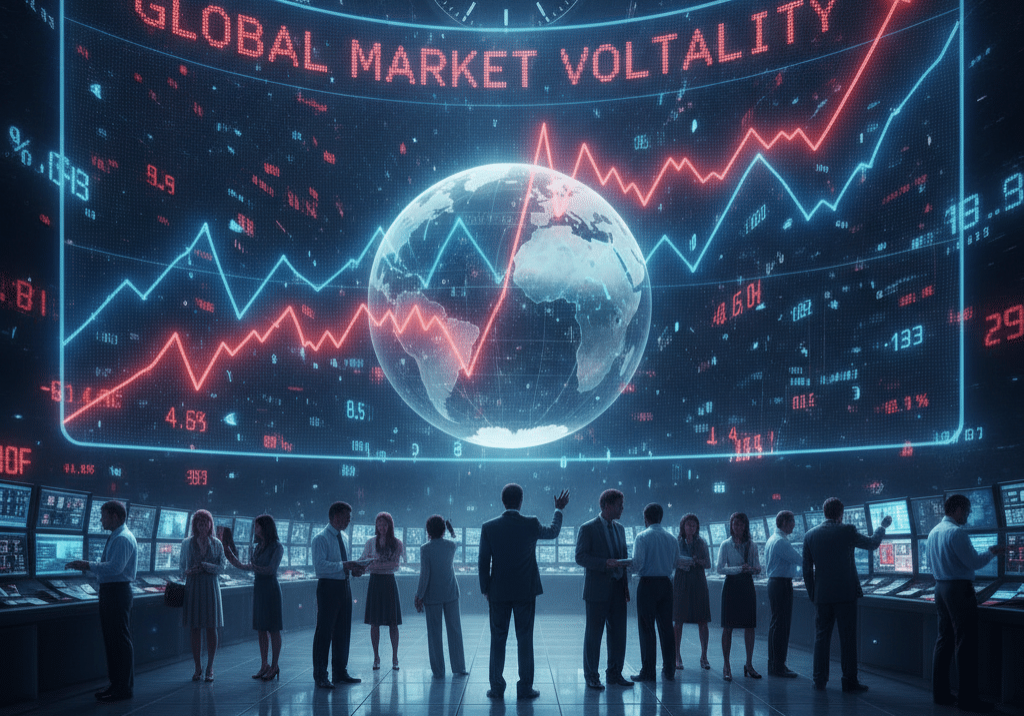 an image showing volatility of the sharemarket